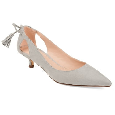 Journee Womens Bindi Pointed Toe Kitten Heel Pumps