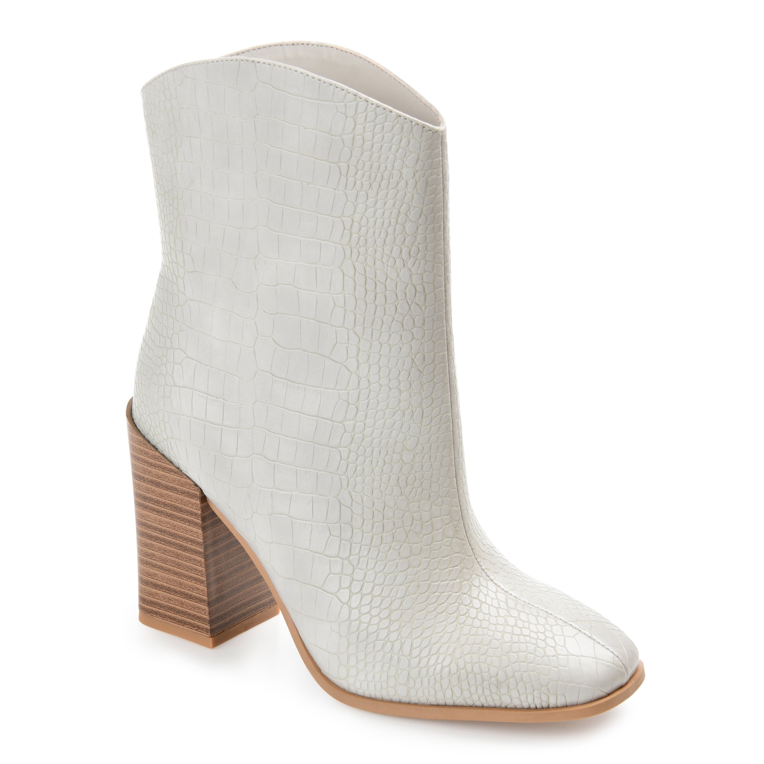 Journee Womens Brekinn Pull On Stacked Heel Booties