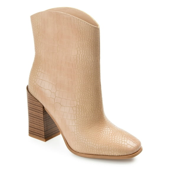 Journee Womens Brekinn Pull On Stacked Heel Booties