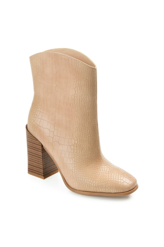 Womens Brekinn Pull On Stacked Heel Booties