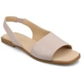 thumbnail image 1 of Journee Womens Brinsley Croco Texture Sling Back Flat Sandals, Widths Available, 1 of 9