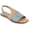 thumbnail image 1 of Journee Womens Brinsley Croco Texture Sling Back Flat Sandals, Widths Available, 1 of 9
