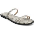 thumbnail image 1 of Journee Womens Brisa Multi Strap Slip On Flat Sandals, 1 of 9