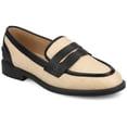thumbnail image 1 of Journee Womens Round Toe Block Heel Comfort Penny Loafer, Widths Available, 1 of 10