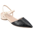 thumbnail image 1 of Journee Womens Brynn Croco Vegan Leather Pointed Toe Flats, 1 of 10