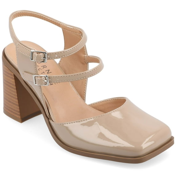 Journee Womens Caisey Double Strap Mary Jane Pumps