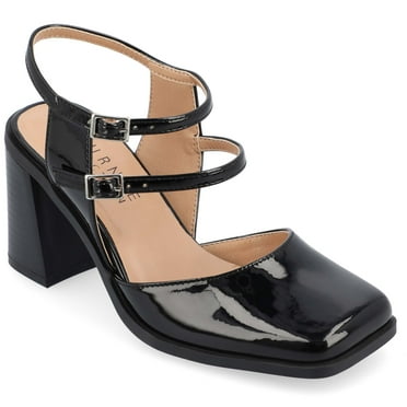 Journee Womens Caisey Double Strap Mary Jane Pumps
