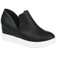 thumbnail image 1 of Journee Womens Cardi Round Toe Slip On Wedge Sneakers, Widths Available, 1 of 10