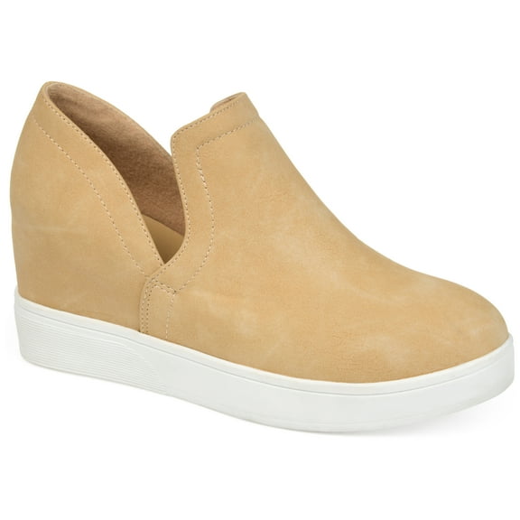 Journee Womens Cardi Round Toe Slip On Wedge Sneakers, Widths Available
