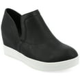 thumbnail image 1 of Journee Womens Cardi Round Toe Slip On Wedge Sneakers, Widths Available, 1 of 10