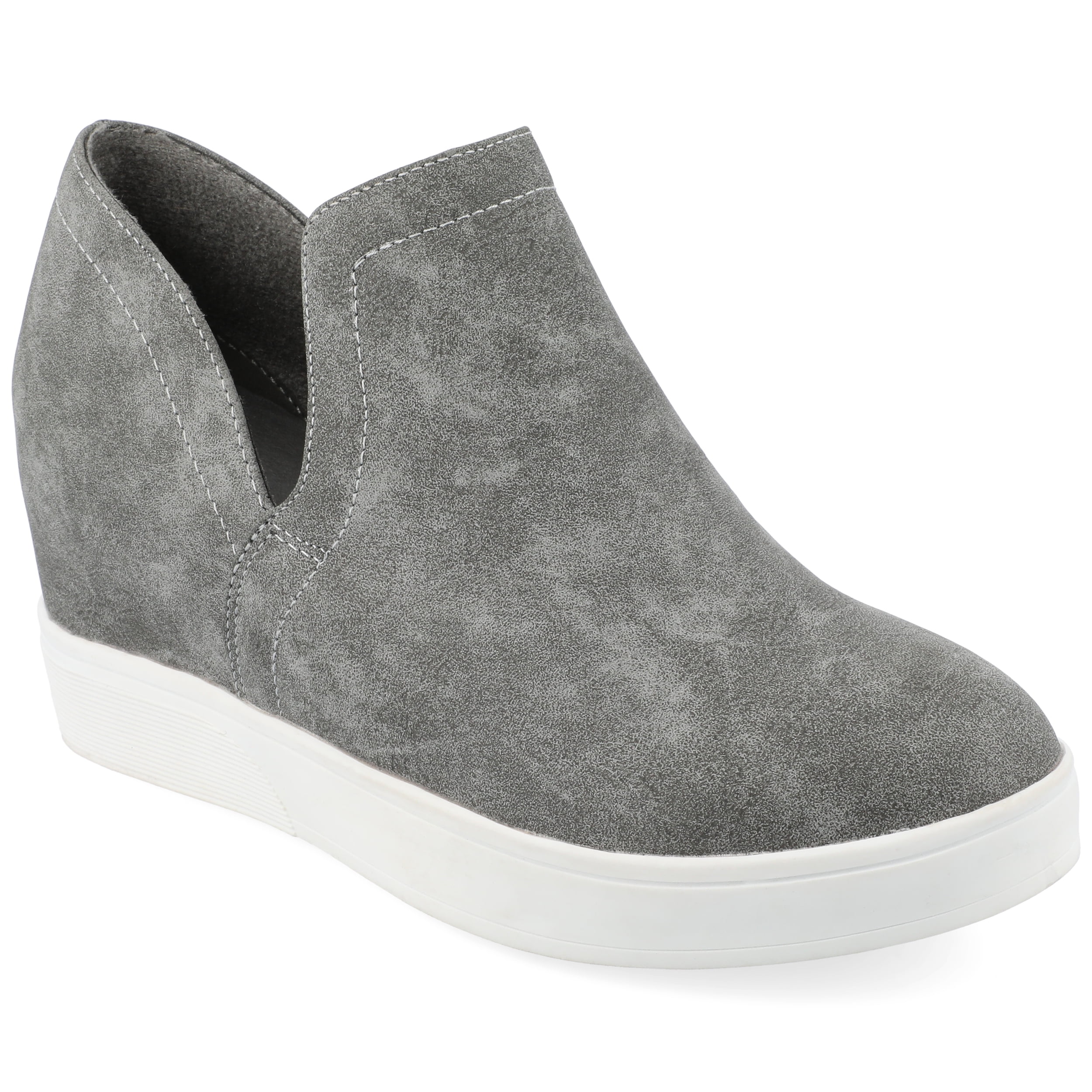 Round Toe Wedge Sneakers