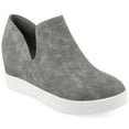 thumbnail image 1 of Journee Womens Cardi Round Toe Slip On Wedge Sneakers, Widths Available, 1 of 10