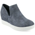 thumbnail image 1 of Journee Womens Cardi Round Toe Slip On Wedge Sneakers, Widths Available, 1 of 10
