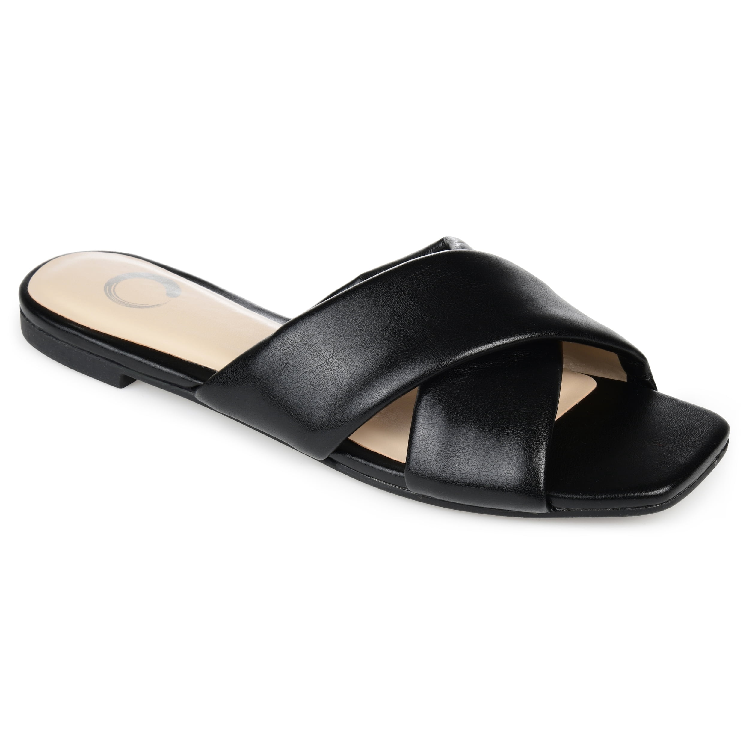 Journee Womens Carlotta Slide Flat Sandals