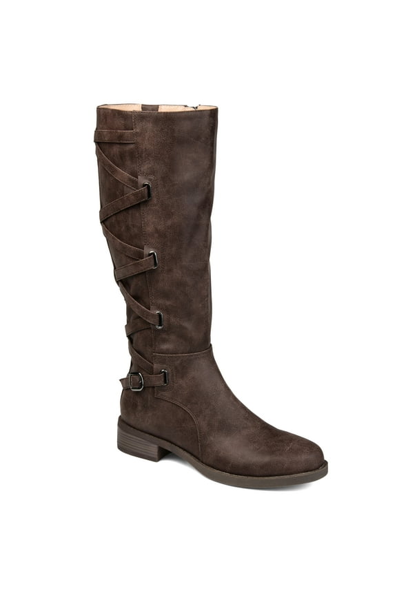 Womens Carly Stacked Heel Riding Boots