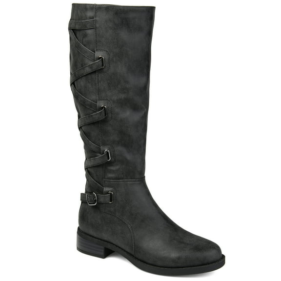 Journee Womens Carly Stacked Heel Riding Boots