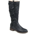 thumbnail image 1 of Journee Womens Carly Stacked Heel Riding Boots, 1 of 10