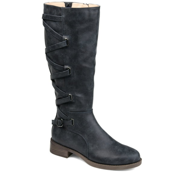 Journee Womens Carly Stacked Heel Riding Boots