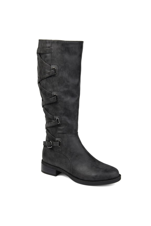 Womens Carly Stacked Heel Riding Boots