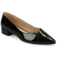thumbnail image 1 of Journee Womens Carmin Slip On Low Block Heel Pointed Toe Dress Flats, Widths Available, 1 of 10
