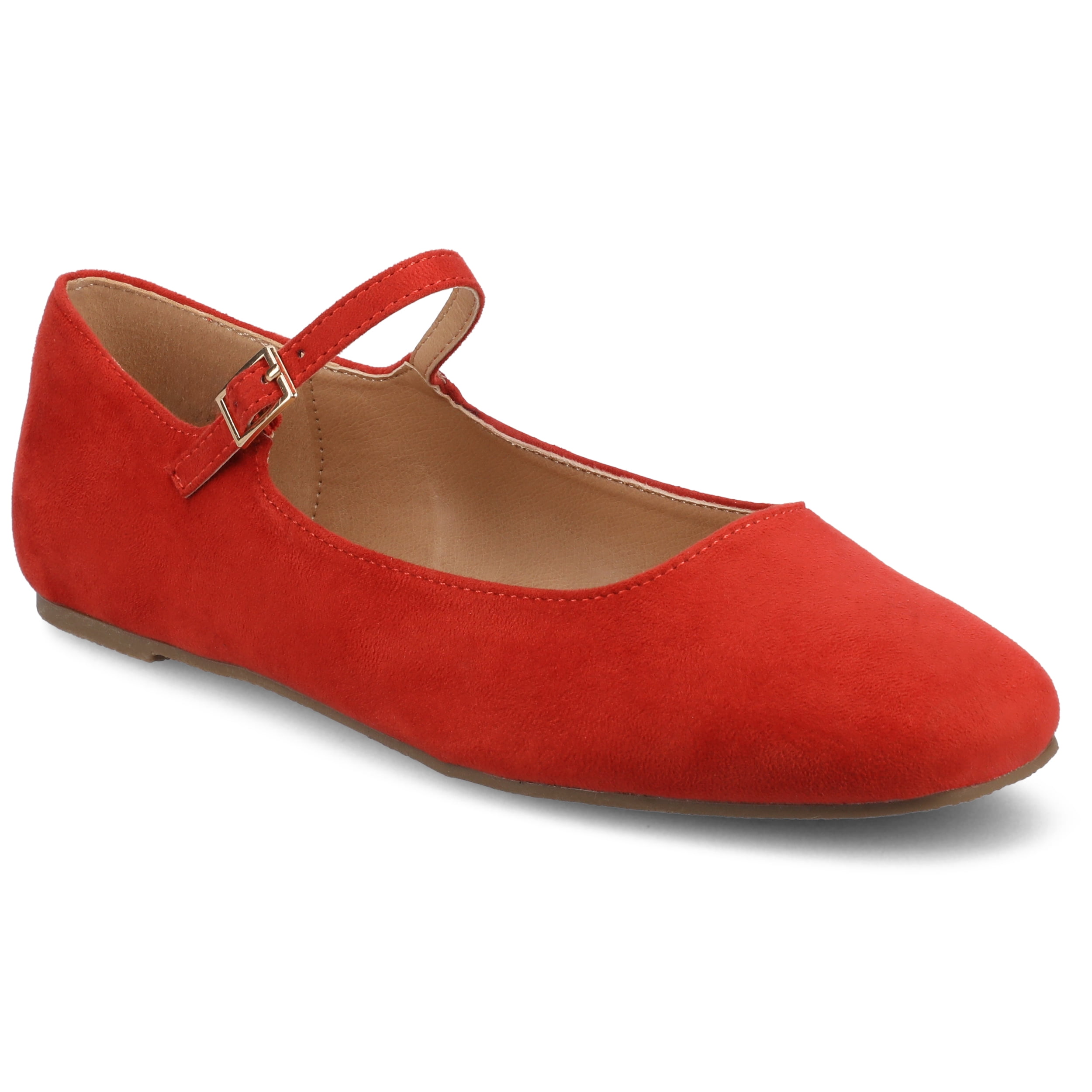 Journee Womens Carrie Buckle Square Toe Mary Jane Dress Flats, Widths ...