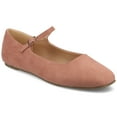 thumbnail image 1 of Journee Womens Carrie Buckle Square Toe Mary Jane Dress Flats, Widths Available, 1 of 9