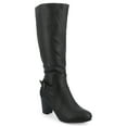thumbnail image 1 of Journee Womens Carver Stacked Heel Knee High Boots, 1 of 10