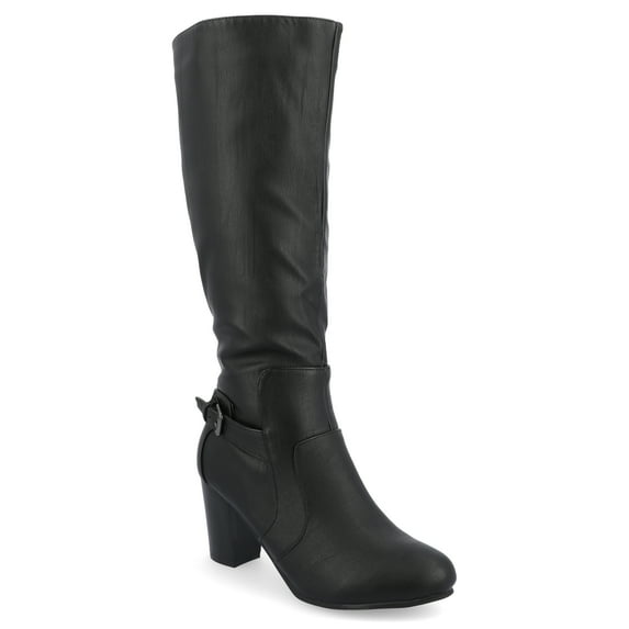 Journee Womens Carver Stacked Heel Knee High Boots