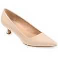thumbnail image 1 of Journee Womens Celica Slip On Kitten Heel Pointed Toe Pumps, Widths Available, 1 of 10
