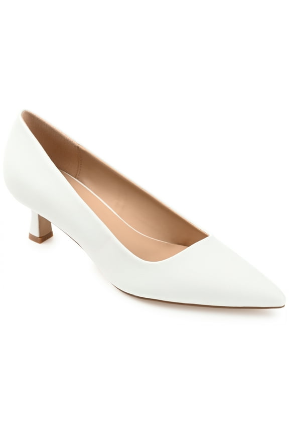 Womens Celica Slip On Kitten Heel Pointed Toe Pumps, Widths Available