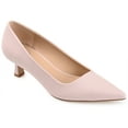 thumbnail image 1 of Journee Womens Celica Slip On Kitten Heel Pointed Toe Pumps, Widths Available, 1 of 10