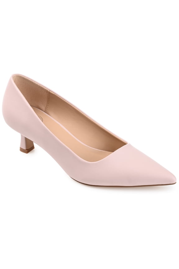 Womens Celica Slip On Kitten Heel Pointed Toe Pumps, Widths Available