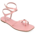 thumbnail image 1 of Journee Womens Charra Buckle Flat Sandals, 1 of 10