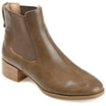 thumbnail image 1 of Journee Womens Chayse Pull On Stacked Heel Booties, 1 of 9