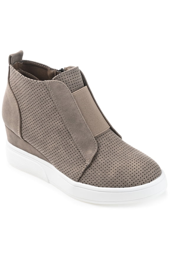 Womens Clara Round Toe Inside Zip Wedge Sneakers, Widths Available
