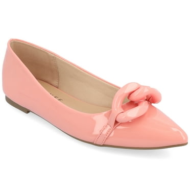 Journee Womens Clareene Slip On Pointed Toe Ballet Dress Flats