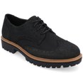thumbnail image 1 of Journee Womens Claudiya Lug Outsole Almond Toe Oxford, Widths Available, 1 of 10