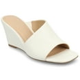 thumbnail image 1 of Journee Womens Clementine D'Orsay Wedge Sandals, 1 of 9