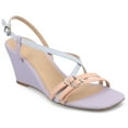 thumbnail image 1 of Journee Womens Clinne Multi Strap Wedge Sandals, 1 of 10