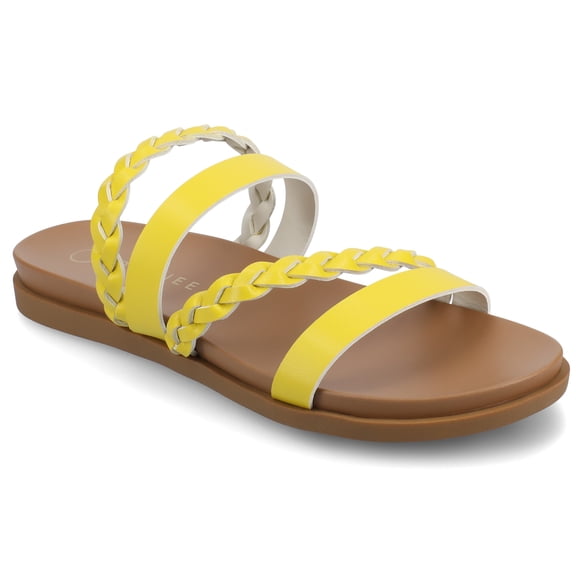 Journee Womens Colette Slide Flat Sandals, Widths Available