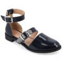 Journee Womens Constance Buckle Round Toe Mary Jane Flats, Widths Available