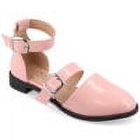 Journee Womens Constance Buckle Round Toe Mary Jane Flats, Widths Available