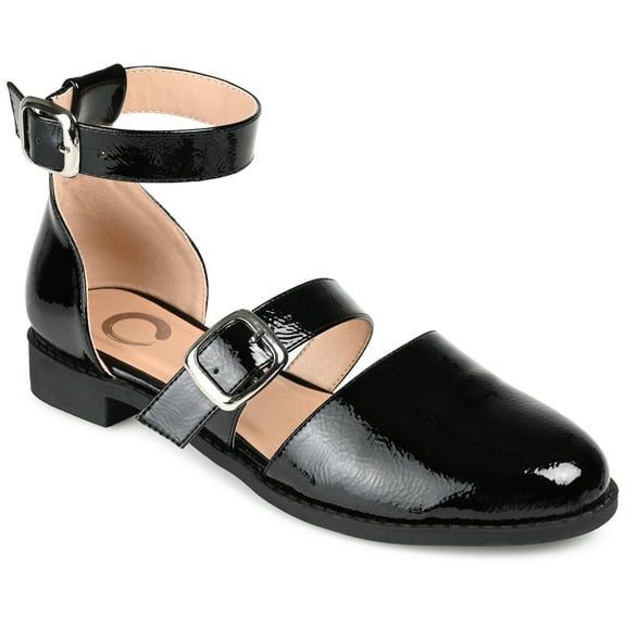 Journee Womens Constance Buckle Round Toe Mary Jane Flats, Widths Available