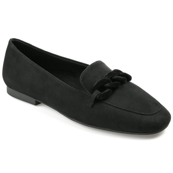 Journee Womens Cordell Slip On Square Toe Loafer Dress Flats, Widths Available