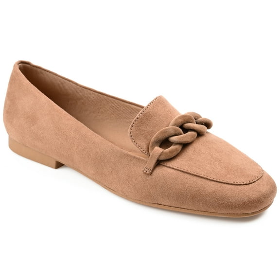 Journee Womens Cordell Slip On Square Toe Loafer Dress Flats, Widths Available