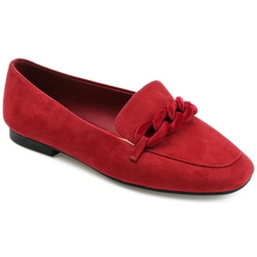 Journee Womens Cordell Slip On Square Toe Loafer Dress Flats, Widths Available