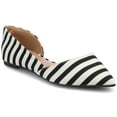 thumbnail image 1 of Journee Womens Cortni Slip On Pointed Toe D'Orsay Flats, Widths Available, 1 of 10