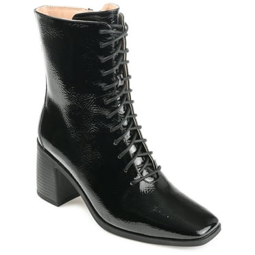 Journee Womens Covva Inside Zip Stacked Heel Booties, Widths Available