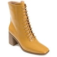 thumbnail image 1 of Journee Womens Covva Inside Zip Stacked Heel Booties, Widths Available, 1 of 10