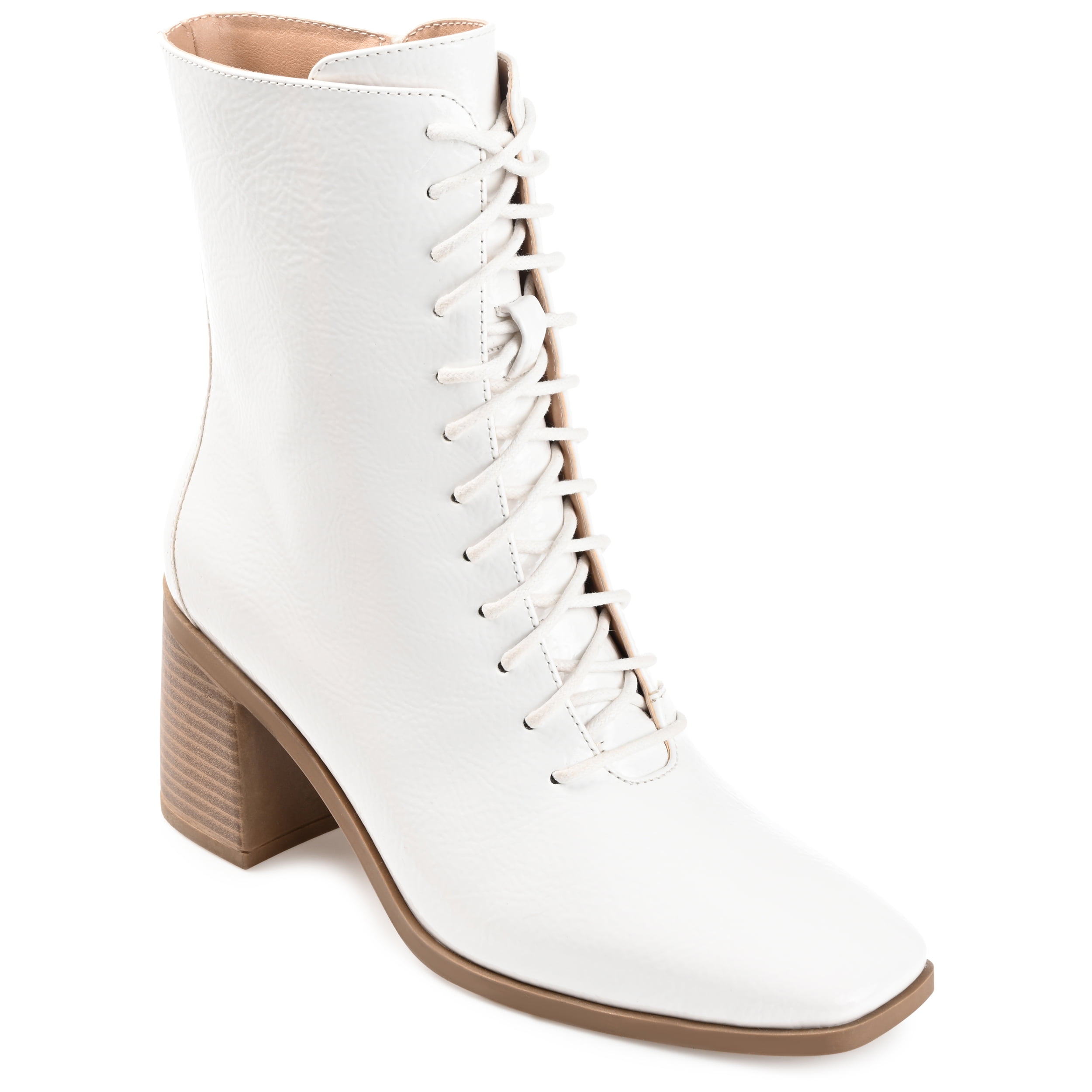 Journee Womens Covva Inside Zip Stacked Heel Booties, Widths Available